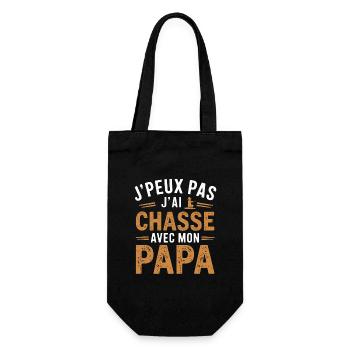 Auf die Jagd mit meinem Vater - Geschenkbeutel für Flaschen - Schwarz - Vorne
