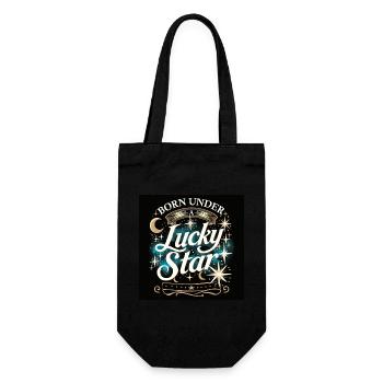 Lucky Star - Gift Bag for Bottles - black - Front