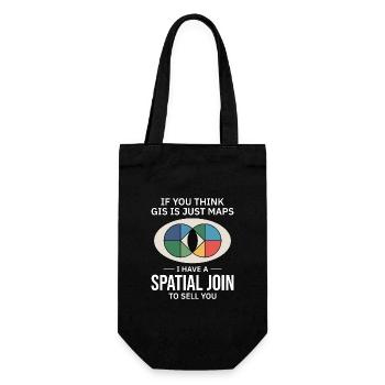 GIS Spatial Join Map Data Analysis - Gift Bag for Bottles - black - Front