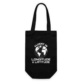 Fluent Longitude Latitude GIS Globe - Gift Bag for Bottles - black - Front