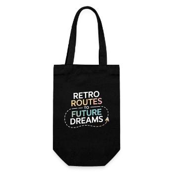 Retro Routes Future Dreams Boussole Carte - Sac à bouteille - noir - Devant