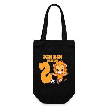 Lion Football 2ème Anniversaire Garçons 2 ans Fils - Sac à bouteille - noir - Devant