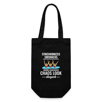 Synchronschwimmen Unterwasser Chaos Elegant - Geschenkbeutel für Flaschen - Schwarz - Vorne