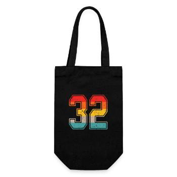 32 Years Retro Jersey Number 32 T-shirt Number 32 - Gift Bag for Bottles - black - Front