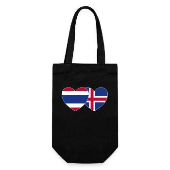 Thailand Island Flagge Herz - Geschenkbeutel für Flaschen - Schwarz - Vorne