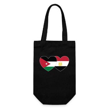 Jordan Egypt Flag Heart - Gift Bag for Bottles - black - Front
