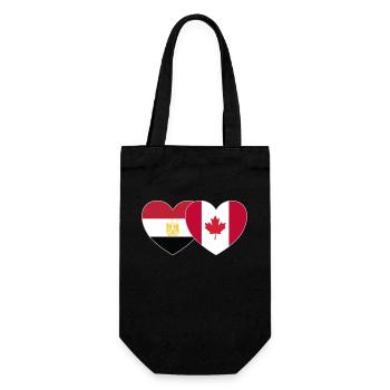 Égypte Canada Flag Heart - Sac à bouteille - noir - Devant