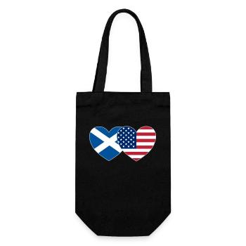 Écosse Usa Flag Heart - Sac à bouteille - noir - Devant