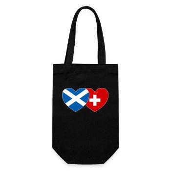 Ecosse Suisse Flag Heart - Sac à bouteille - noir - Devant