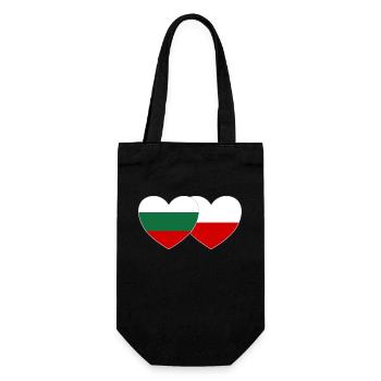 Bulgarie Pologne Drapeau Cœur - Sac à bouteille - noir - Devant