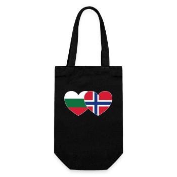 Bulgarie Norvège Drapeau Cœur - Sac à bouteille - noir - Devant
