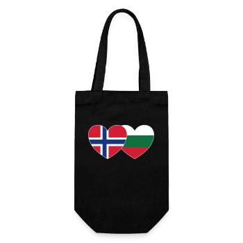 Norvège Bulgarie Drapeau Cœur - Sac à bouteille - noir - Devant