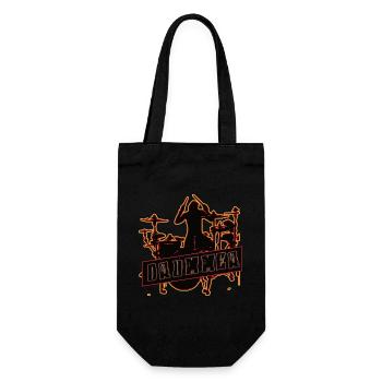 Schlagzeug Schlagzeuger Drummer Geschenk - Geschenkbeutel für Flaschen - Schwarz - Vorne