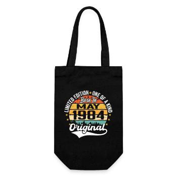 Cadeau d’anniversaire mai 1984 né en mai 1984 - Sac à bouteille - noir - Devant