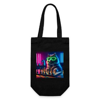 Chess Club Cat - Gift Bag for Bottles - black - Front