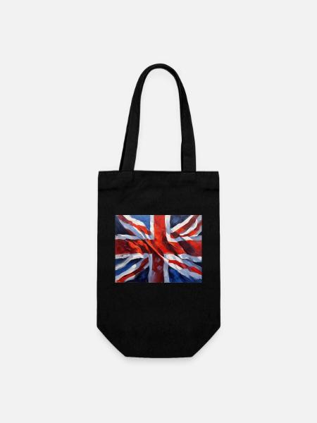 Britische Flagge - Impressionistische Malerei - Geschenkbeutel für Flaschen - Schwarz