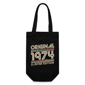 Original depuis 1974 Vintage cadeau d’anniversaire - Sac à bouteille - noir - Devant