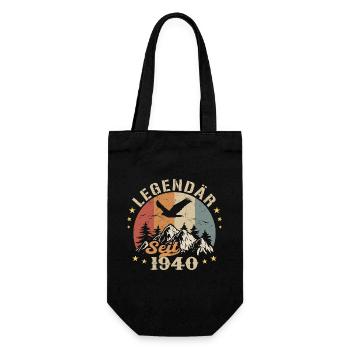 Legendär seit 1940 Jahrgang Vintage Geburtstag - Geschenkbeutel für Flaschen - Schwarz - Vorne