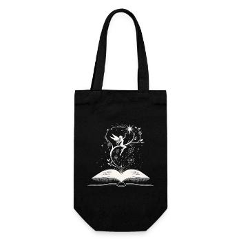 Magic of Words - Book Fairy - Gift Bag for Bottles - black - Front