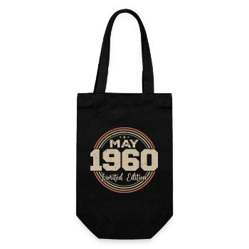 Mai 1960 Vintage Nées En Mai 1960 Anniversaire - Sac à bouteille - noir - Devant