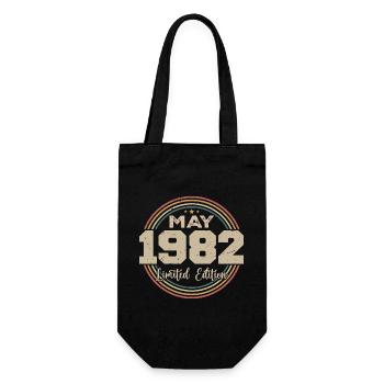 Mai 1982 Vintage Nées En Mai 1982 Anniversaire - Sac à bouteille - noir - Devant