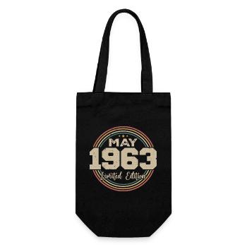 Mai 1963 Vintage Nées En Mai 1963 Anniversaire - Sac à bouteille - noir - Devant