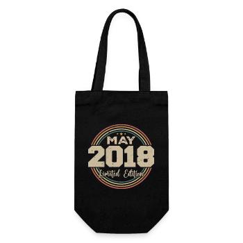 Mai 2018 Vintage Nées En Mai 2018 Anniversaire - Sac à bouteille - noir - Devant