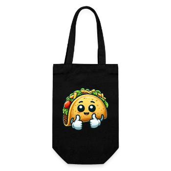 Mignon Taco Cartoon Cuisine mexicaine - Sac à bouteille - noir - Devant