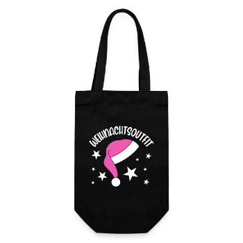Weihnachten 2026 Outfit - Weihnachtsoutfit 2026 - Geschenkbeutel für Flaschen - Schwarz - Vorne