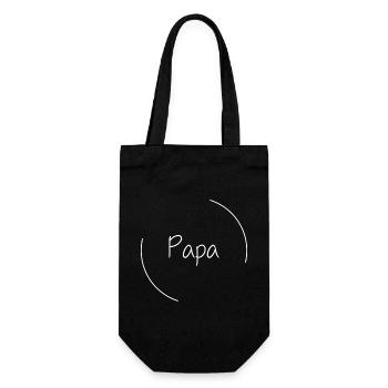 Papa - Geschenkbeutel für Flaschen - Schwarz - Vorne