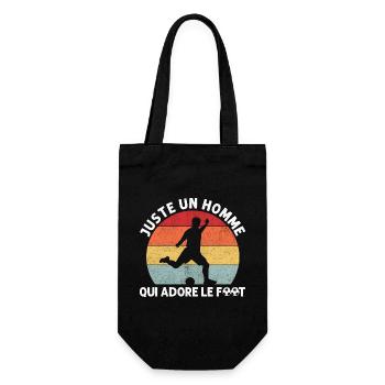Juste un homme qui adore le foot humour footbaleur - Sac à bouteille - noir - Devant