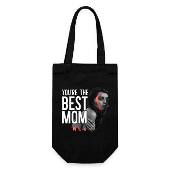 You're the best mom - Mother Day - Geschenkbeutel für Flaschen - Schwarz - Vorne