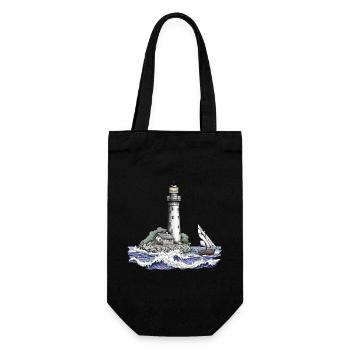 Lighthouse - Gift Bag for Bottles - black - Front