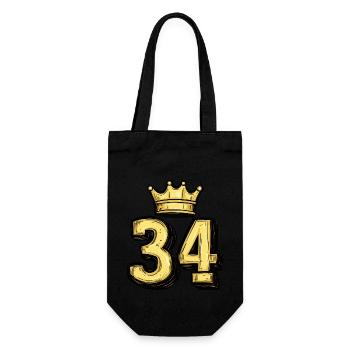 34 Number Krone - Gift Bag for Bottles - black - Front