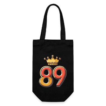89 Number Crown - Gift Bag for Bottles - black - Front