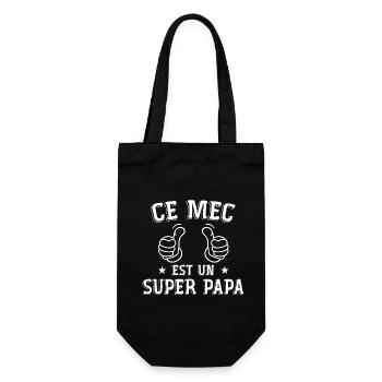 Ce Mec Est Un Super Papa, Cadeau Fête Des Pères - Sac à bouteille - noir - Devant