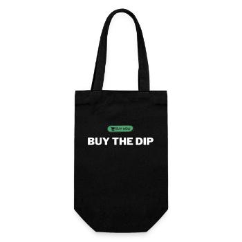 Buy The Dip - Börsen Design - Geschenkbeutel für Flaschen - Schwarz - Vorne