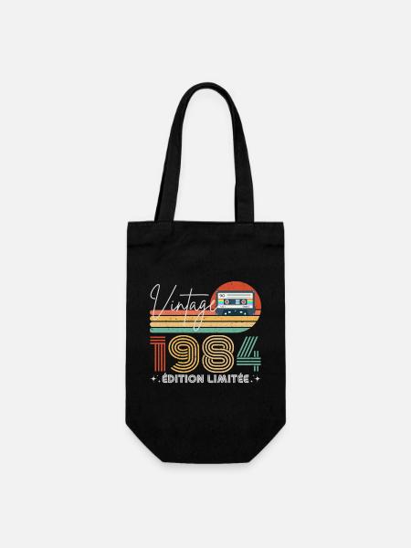 Vintage 1984 cadeau année de naissance 1984 rétro - Sac à bouteille - noir