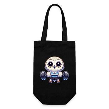 Owl Snow Owl Fitness Workout Barbell - Gift Bag for Bottles - black - Front