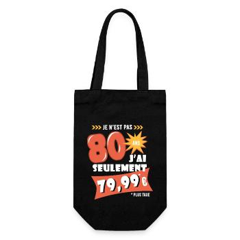 80 ans anniversaire humour 80e anniversaire - Sac à bouteille - noir - Devant