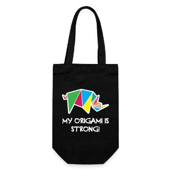 My Origami is Strong - Gift Bag for Bottles - black - Front