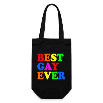 Best gay ever - Geschenkbeutel für Flaschen - Schwarz - Vorne