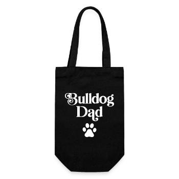 Bulldog Dad - Gift Bag for Bottles - black - Front