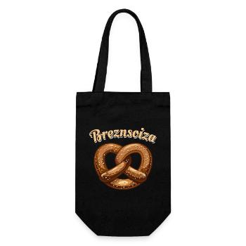 Brezensoiza - Brezel - Brezn - lecker - Geschenkbeutel für Flaschen - Schwarz - Vorne