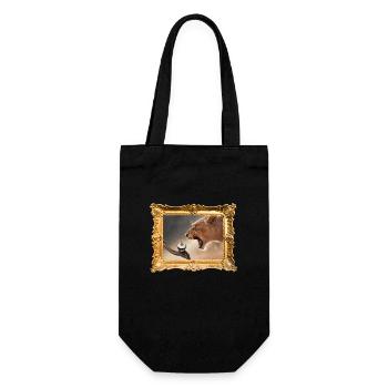 Hungry Lion - Geschenkbeutel für Flaschen - Schwarz - Vorne