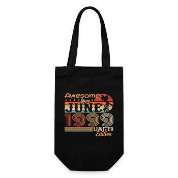 Juin 1999 Retro Vintage Juni 1999 anniversaire - Sac à bouteille - noir - Devant