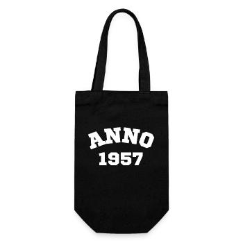 Anno 1957 Birthday Year of birth - Gift Bag for Bottles - black - Front