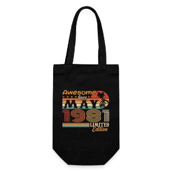 May 1981 - Year 1981 Jubilee - May 1981 - Gift Bag for Bottles - black - Front