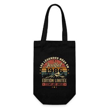 July 1986 Vintage Birthday 1986 July - Gift Bag for Bottles - black - Front