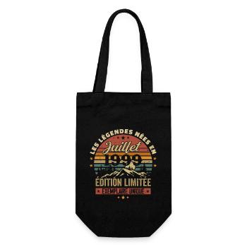 Juli 1999 Vintage Geburtstag 1999 Juli - Geschenkbeutel für Flaschen - Schwarz - Vorne